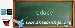 WordMeaning blackboard for reduce